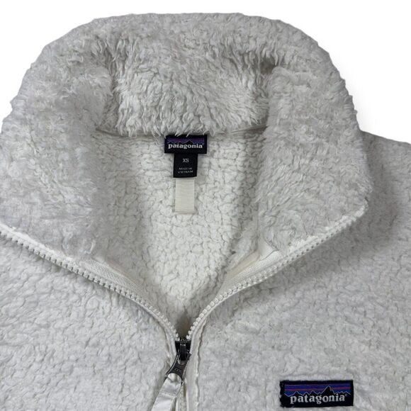 Patagonia Los Gatos‎ 1/4 Zip White High Pile Fleece Size XS Women's Pullover - Picture 3 of 4